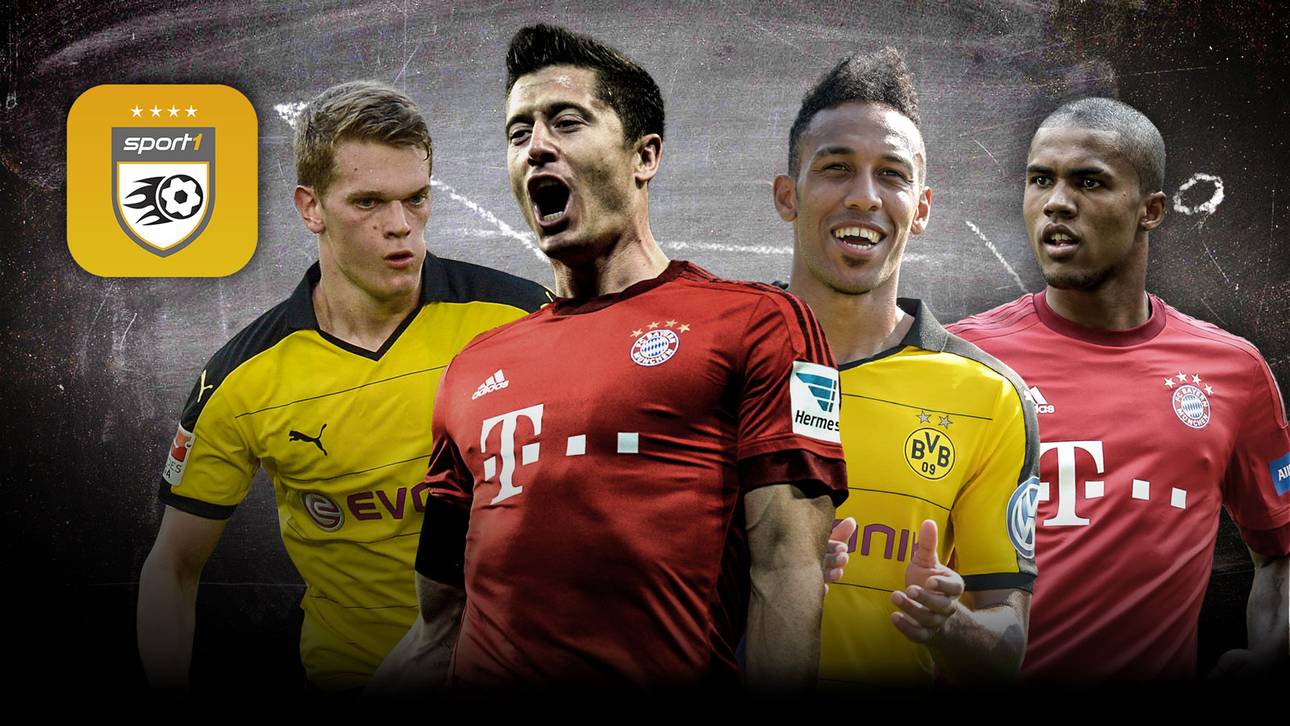 FCB- und BVB-Spieler im Gleichschritt