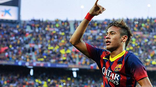 Neymar bejubelt ein Tor für den FC Barcelona