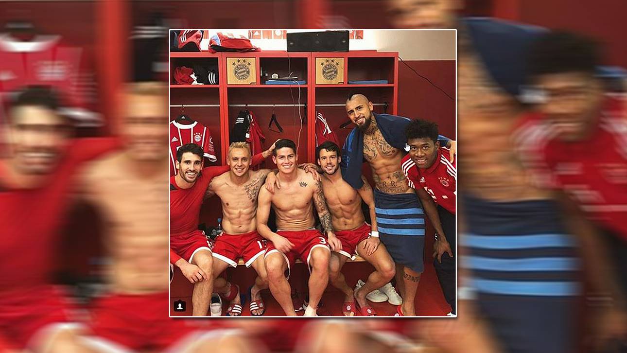 James irritiert auf Kabinenfoto