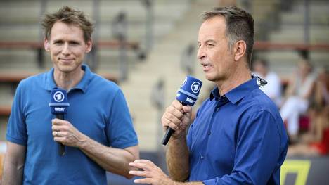 Frank Busemann (l.) und Claus Lufen begleiteten die Leichtathletik-WM für die ARD