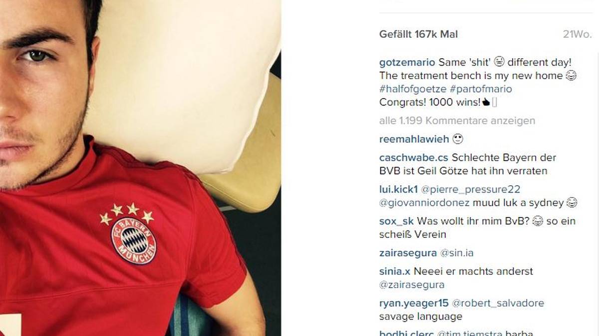In seltenen Momenten zeigt sich Götze auch mal missmutig