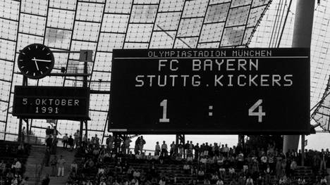 Der FC Bayern unterlag den Stuttgarter Kickers 1991 klar