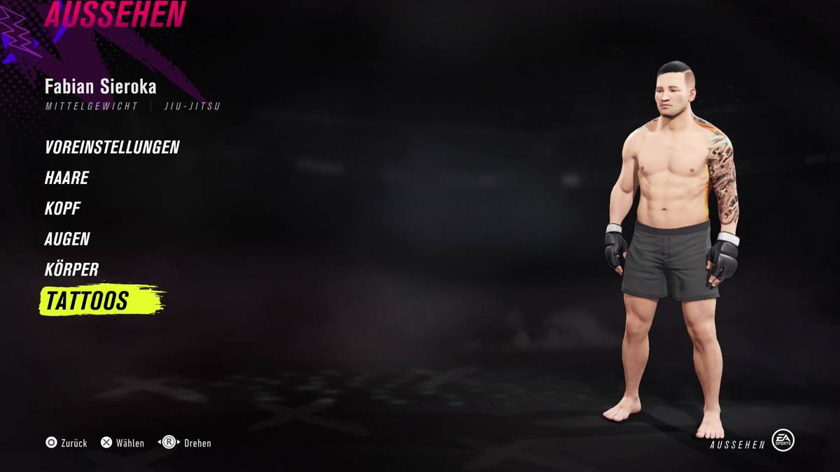 UFC 4 bietet viele Anpassungsmöglichkeiten für den eigenen Kämpfer 
