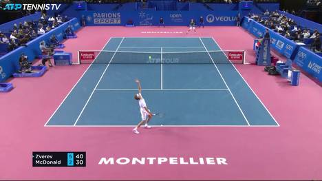 Alexander Zverev hat seine erste Partie nach dem Achtelfinal-Aus bei den Australian Open gewonnen. In Montpellier besiegte der Olympia-Champion Mackenzie McDonald mit 6:2, 7:6.