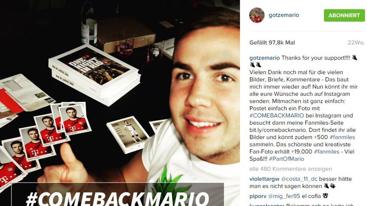 So promotet Götze seine Verletzung