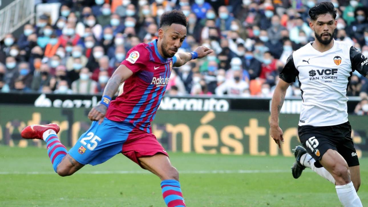 Aubameyang führt Barca zum Sieg in Valencia