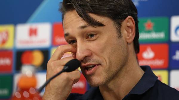 PIRAEUS, GREECE - OCTOBER 21: Niko Kovac, head coach of FC Bayern Muenchen talks to the media during a press conference at Karaiskakis Stadium on October 21, 2019 in Piraeus, Greece. FC Bayern Muenchen will face Olympiacos FC during the UEFA Champions League group B match on October 22, 2019. (Photo by Alexander Hassenstein/Bongarts/Getty Images)