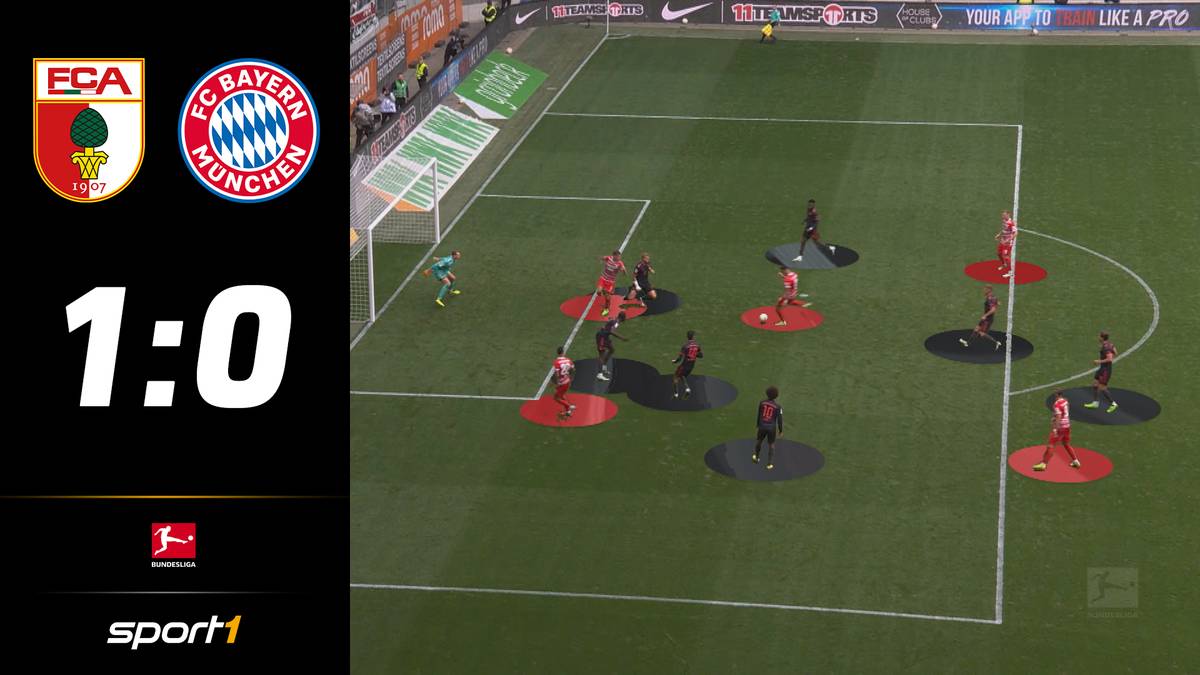 7 gegen 5: So schlecht verteidigen die Bayern beim Gegentor