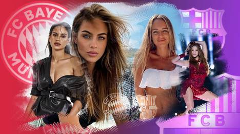 Während des Champions-League-Spiels zwischen Bayern und Barca wird es nicht nur auf dem Rasen heiß. Diese Beauties drücken von Zuhause aus die Daumen.