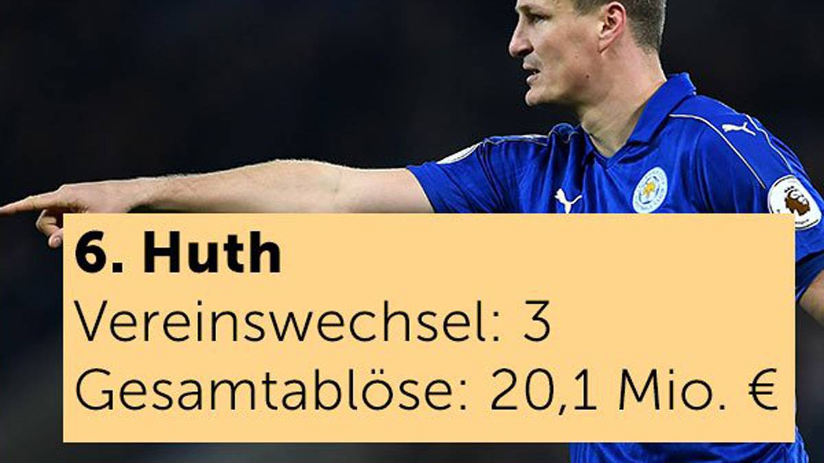 Bisher wurde für Huth insgesamt 20,1 Millionen Ablöse gezahlt