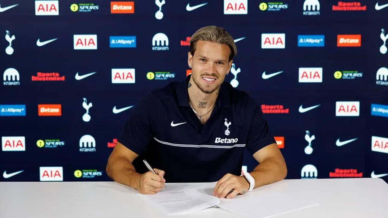 Mykhaylo Mudryk unterschreibt seinen Vertrag bei den Tottenham Hotspurs