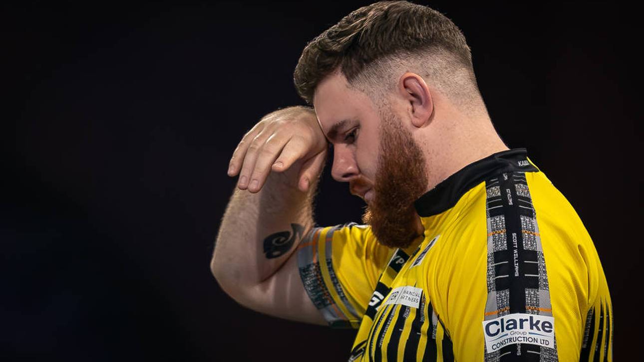 Scott Williams kämpfte bei der der Players Championship 33 mit Dartitis