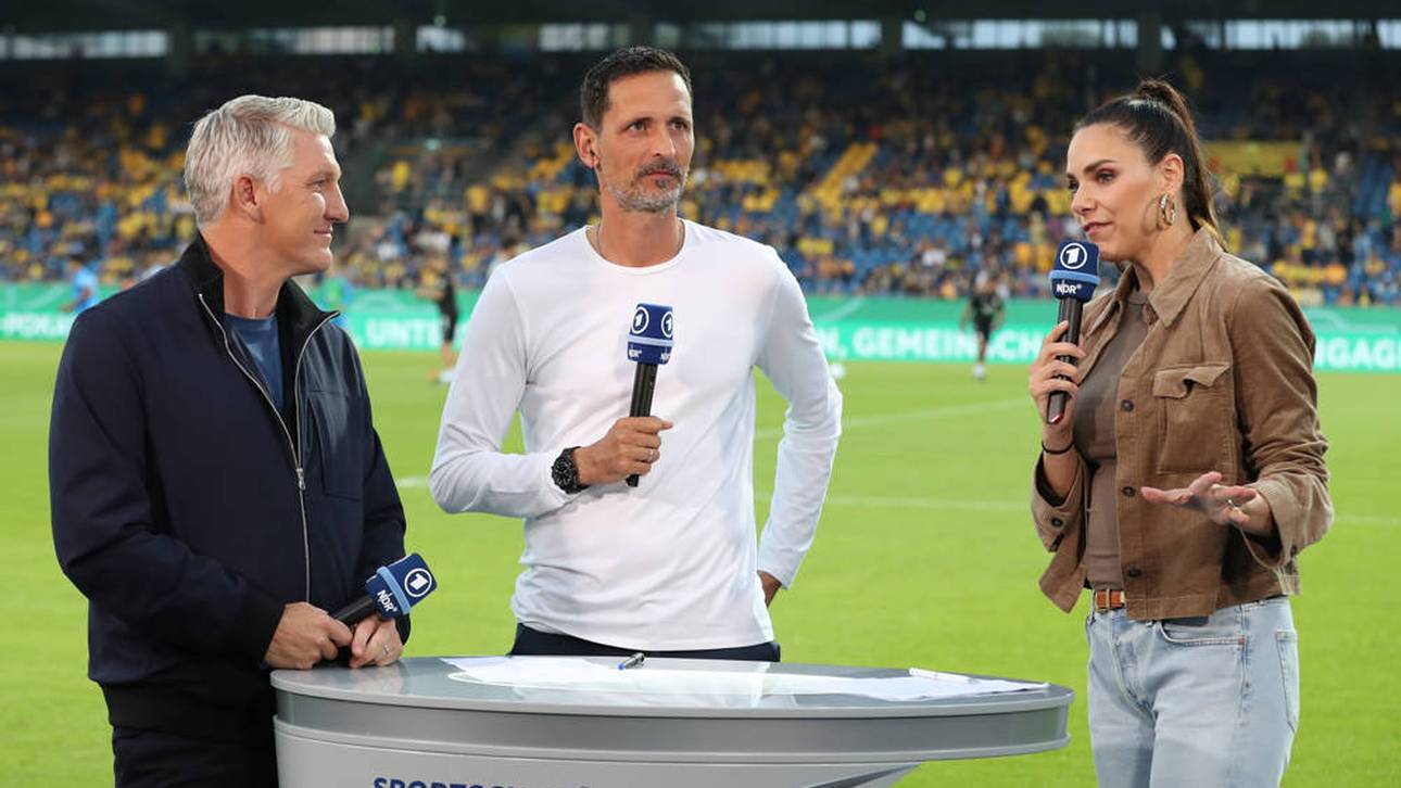 Das Trio um Bastian Schweinsteiger, Dino Toppmöller und Esther Sedlaczek war weitgehend angetan von der Leistung der Eintracht aus Frankfurt