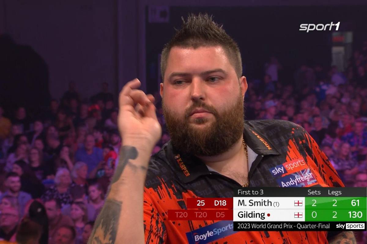 Michael Smith gewinnt im Viertelfinale klar gegen Andrew Gilding mit 3:0 und folgt Gerwyn Price somit ins Halbfinale des Darts World Grand Prix. 