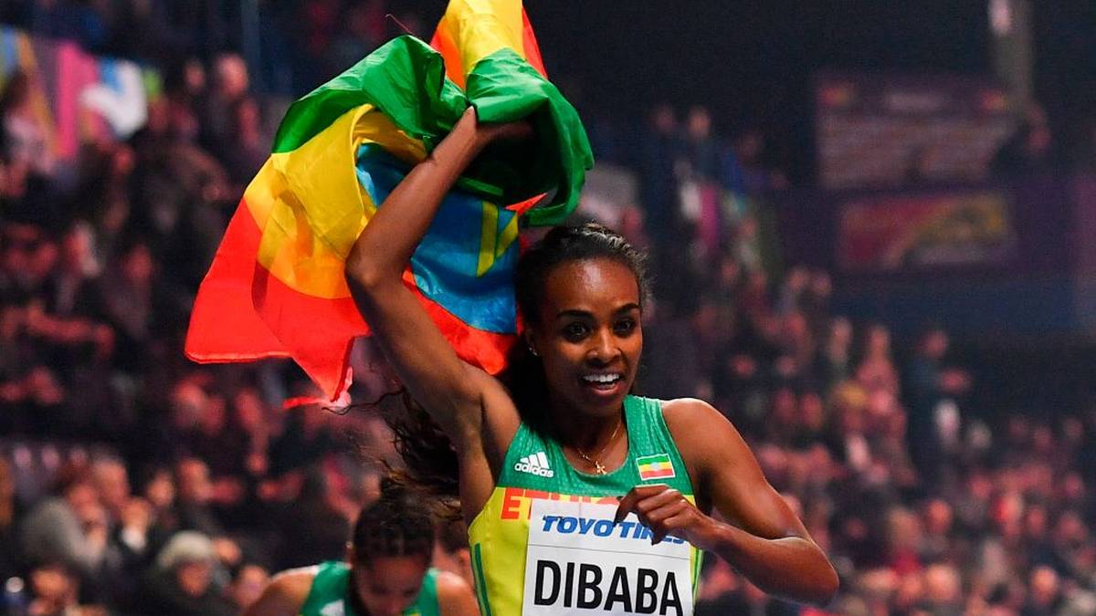 Genzebe Dibaba aus Äthiopien hält seit 2015 den Weltrekord über die 1500 Meter bei den Damen