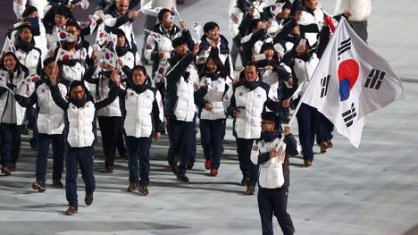Bei den Olympischen Spielen 2014 in Sotschi liefen die südkoreanischen Sportler noch separat ein
