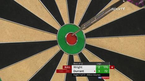 Peter Wright muss sich in der Darts Premier League mit einem Unentschieden zufrieden geben. Gegen Glen Durrant verspielt "The Snakebite" noch eine 6:4-Führung. 