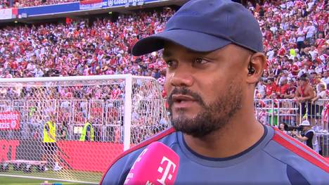 Vincent Kompany, Trainer FC Bayern, spricht im Vorlauf des Telekom Cups über die Aufteilung im Tor zwischen Manuel Neuer und Jonas Urbig. 