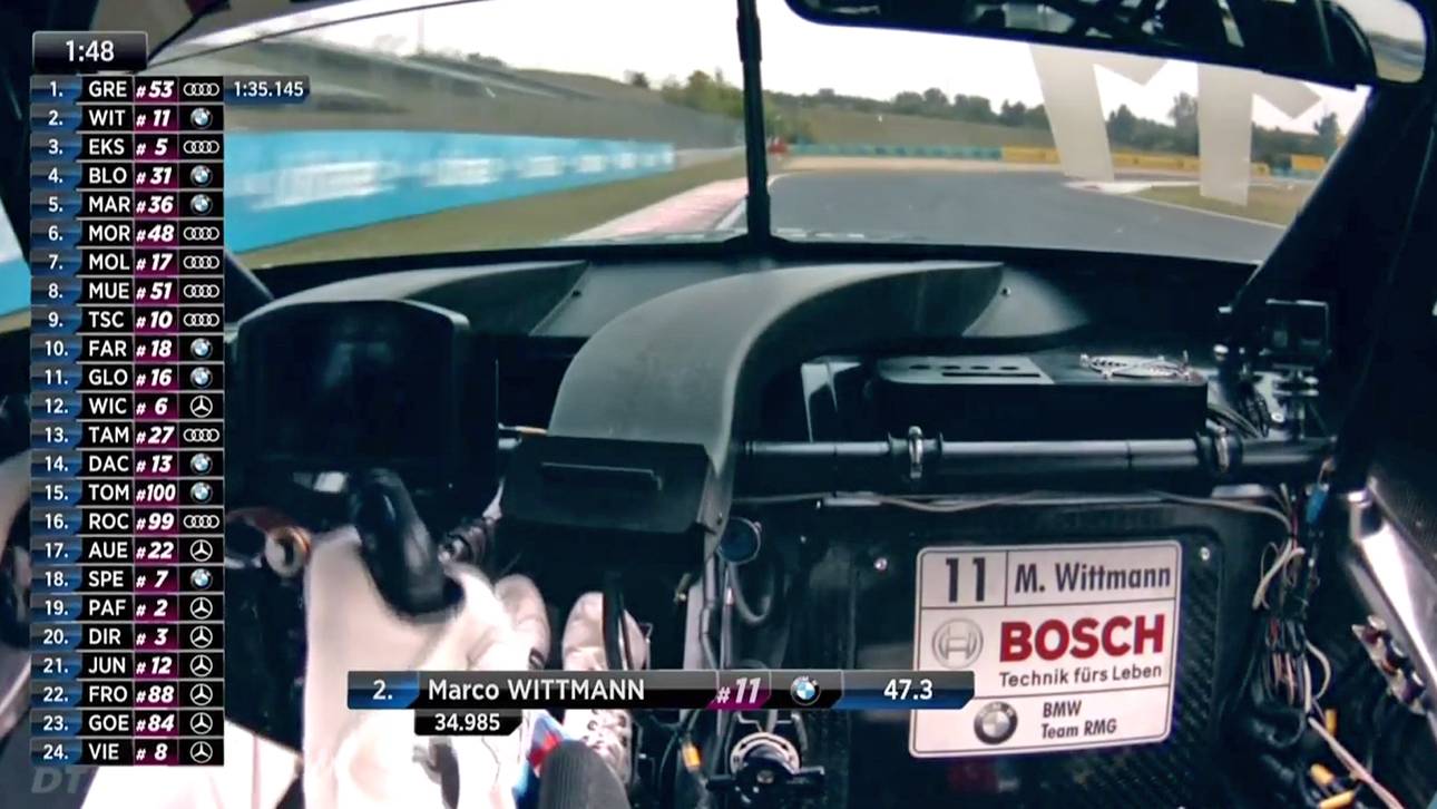 Wittmann Dritter im Qualifying