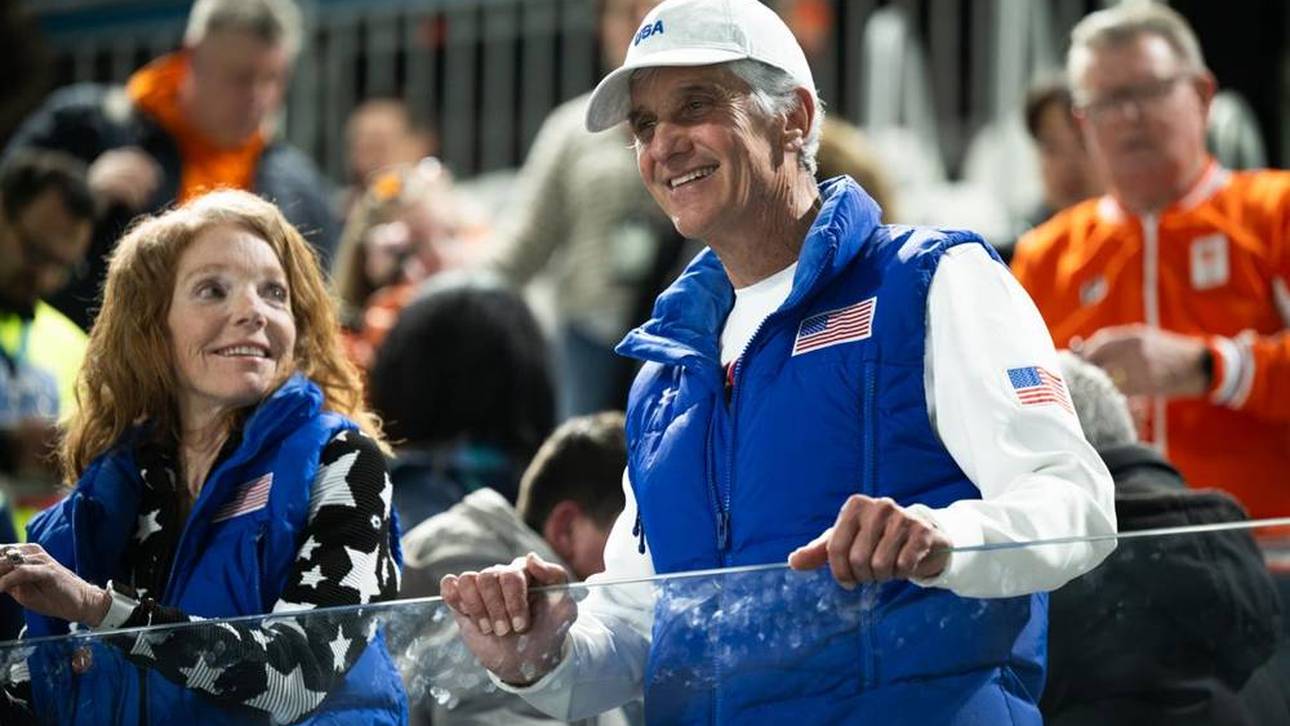 Eric Heiden als Zuschauer bei den olympischen Eisschnelllauf-Wettkämpfen 2026
