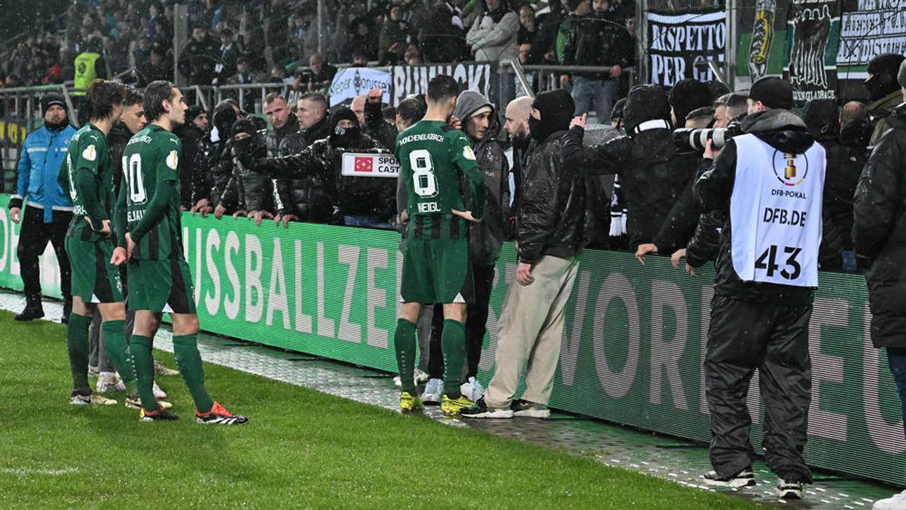 Die Fans forderten Antworten von den Gladbach-Profis