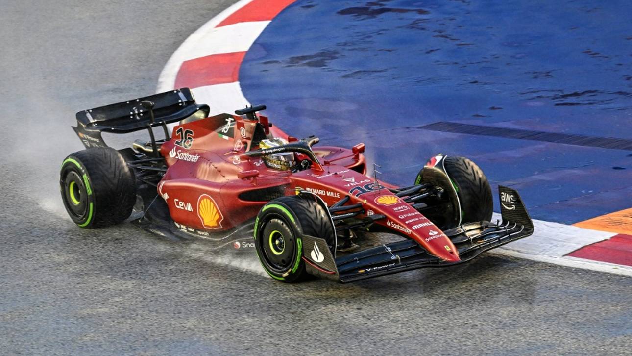 Regen-Training: Leclerc vor Verstappen