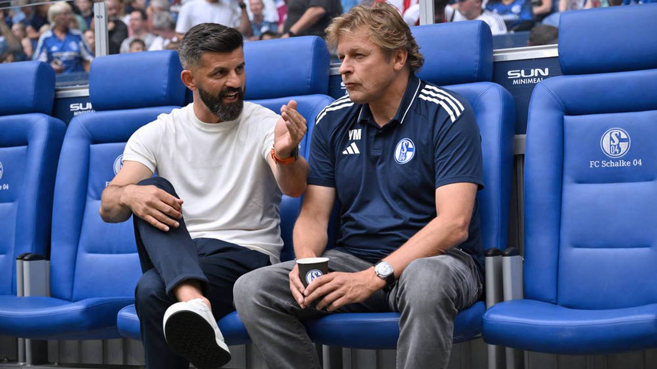 Trainer Miron Muslic (l.) und der Direktor Fußball Youri Mulder sind die starken Männer beim FC Schalke 04