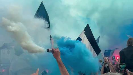 Inter Mailand und der SSC Neapel stehen vor dem Showdown um die italienische Meisterschaft. Vor dem Spiel gegen Cagliari Calcio sorgen die Neapel-Fans bereits für Gänsehaut-Bilder. 