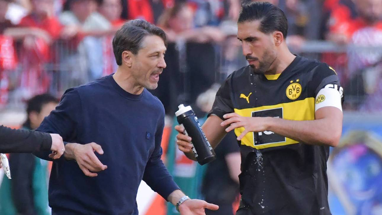 Niko Kovac (l.) im Gespräch mit Emre Can