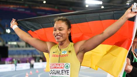 Yemisi Ogunleye gewinnt bei der Leichtathletik-EM Bronze im Kugelstoßen