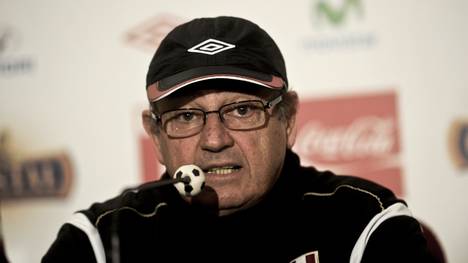 Sergio Markarian-Nationaltrainer Peru-Pressekonferenz