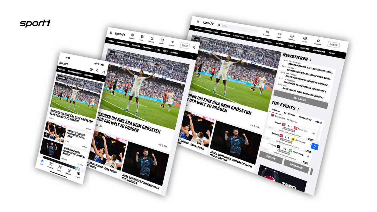 DEUTSCHLANDS SPORTPLATTFORM NR. 1 STRAHLT IN NEUEM GLANZ: SPORT1 SETZT AUF BASIS NEUER BRAND DNA DESIGN REFRESH UM – NOCH MEHR #MITTENDRIN BEI ALLEN SPORTFANS