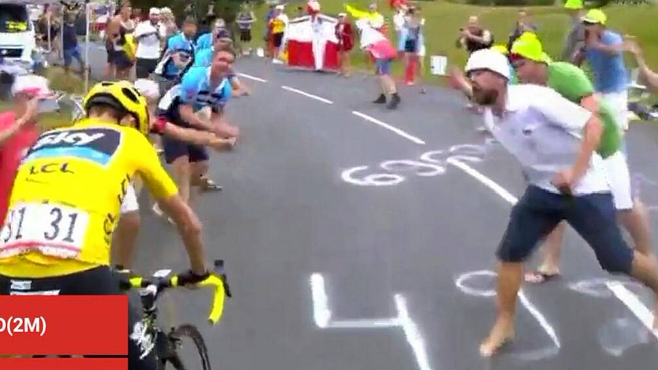 Froome wird von Fan bespuckt