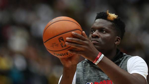 SAITAMA, JAPAN - OCTOBER 10: Clint Capela #15 of Houston Rockets warms up prior to the preseason game between Toronto Raptors and Houston Rockets at Saitama Super Arena on October 10, 2019 in Saitama, Japan. NOTE TO USER: User expressly acknowledges and agrees that, by downloading and/or using this photograph, user is consenting to the terms and conditions of the Getty Images License Agreement. (Photo by Takashi Aoyama/Getty Images)