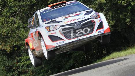 Im August 2014 flogen die Hyundai i20 WRC bei der Rallye Deutschland zum Sieg