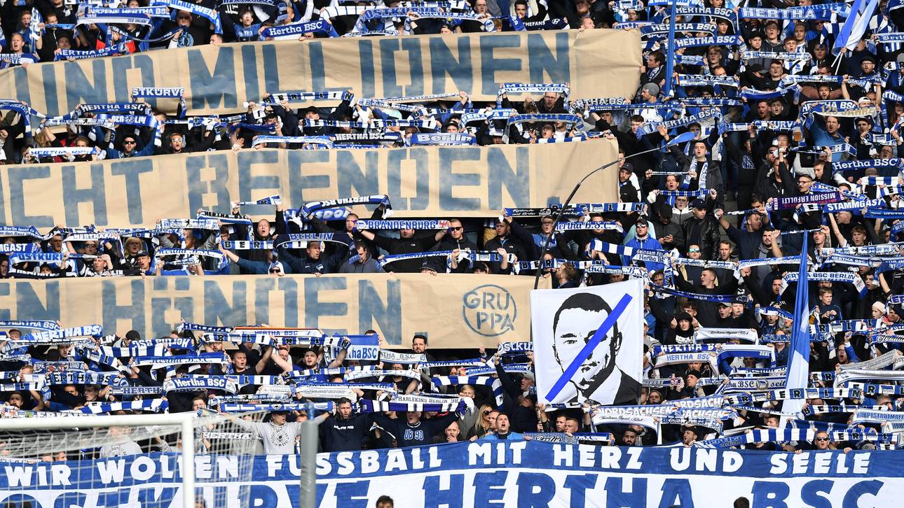 Hertha-Fans: „Windhorst raus“