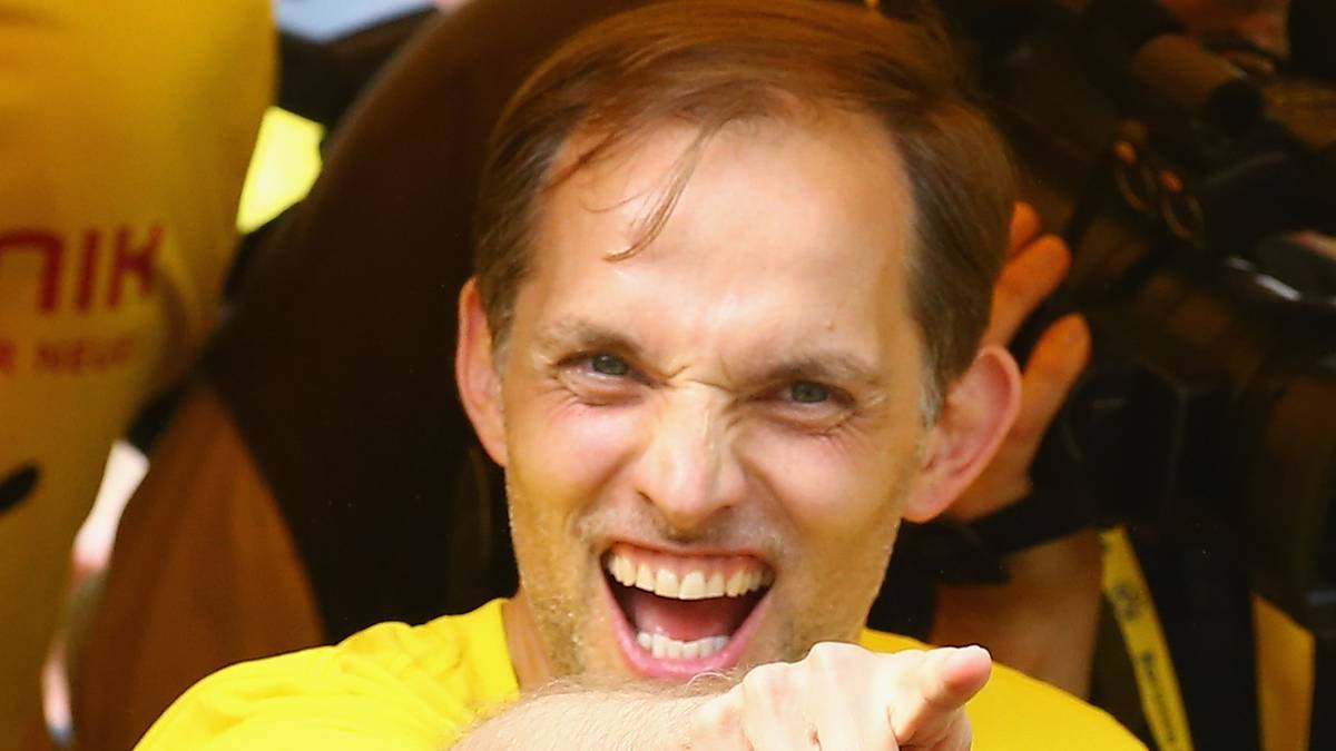 Der BVB-Coach hat sichtlich Spaß
