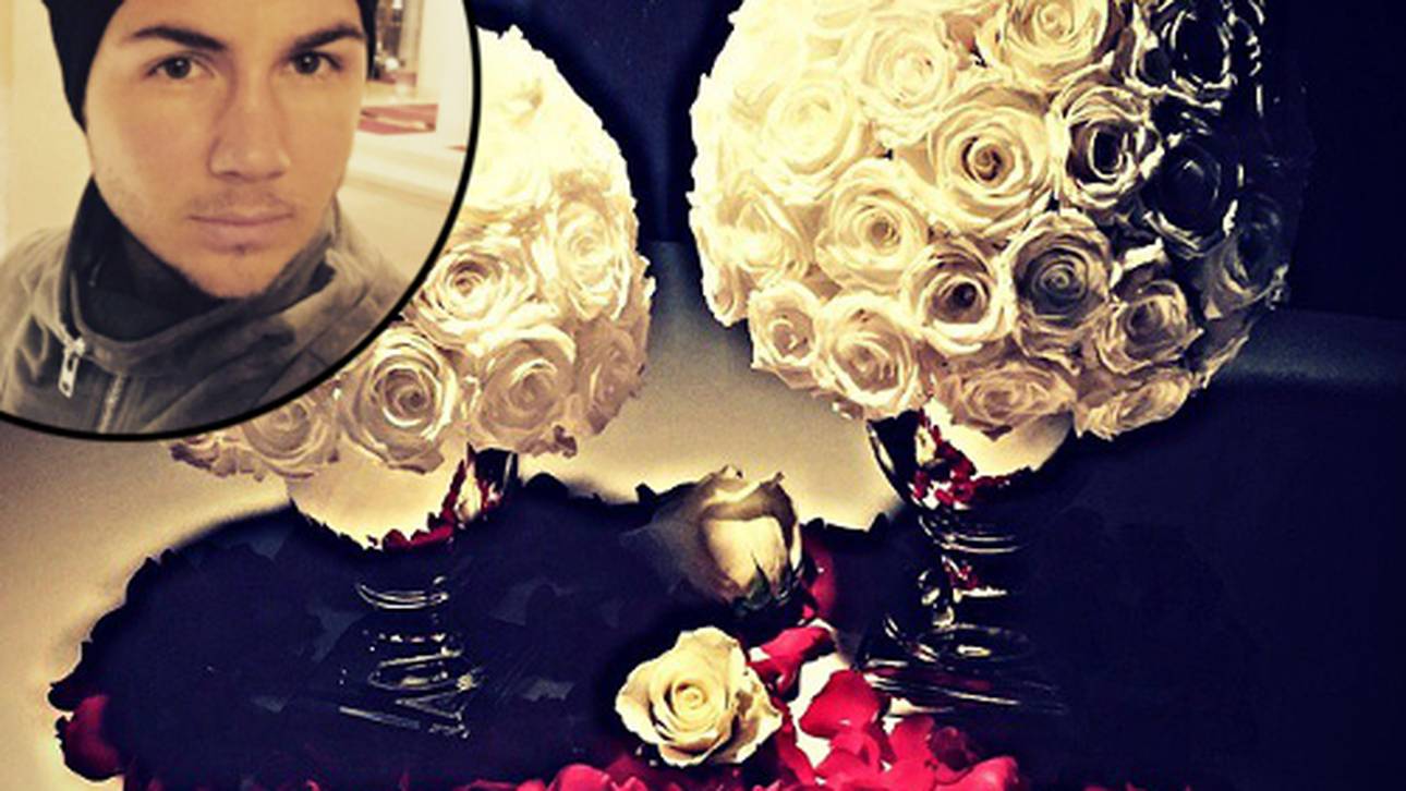 Fußball-Rosen zum Valentinstag