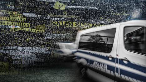 Dortmunder Protest-Plakate beim Heimspiel gegen RB Leipzig im Februar
