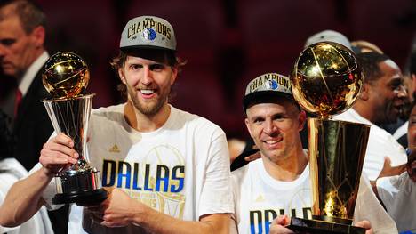 Dirk Nowitzki (l.) und Jason Kidd gewannen 2011 zusammen den NBA-Titel