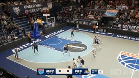 Spiel Highlights zu SYNTAINICS MBC - SKYLINERS Frankfurt