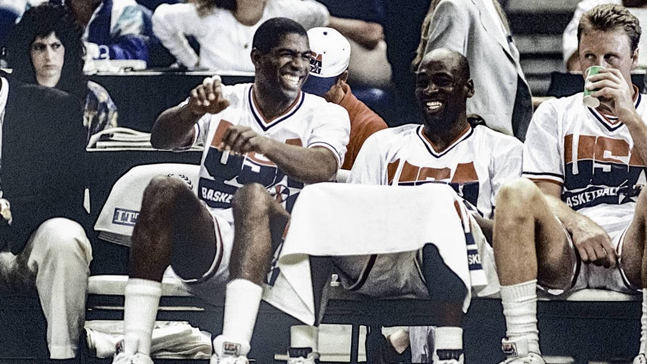 Magic Johnson, Michael Jordan und Larry Bird waren die Anführer des US-Teams 