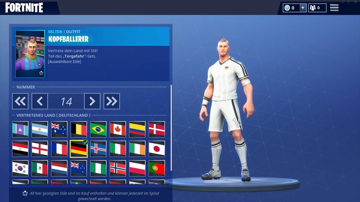 Der "Kopfballerer" zeigt sich mit kräftigen Armen. Gerade im Deutschland-Dress wirkt er sehr souverän