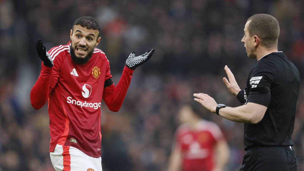 Ex-Bayern-Star Noussair Mazraoui sah beim Gegentor von Manchester United gegen Brighton nicht gut aus