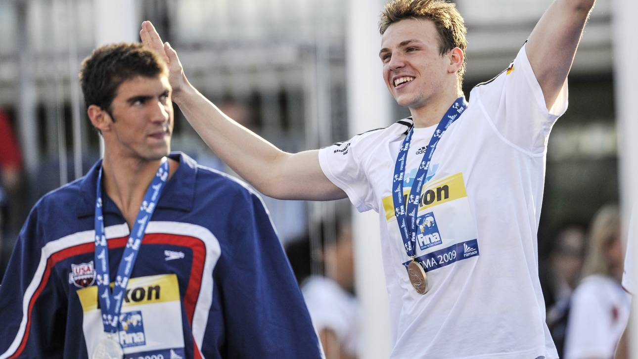 Als Biedermann Phelps stürzte