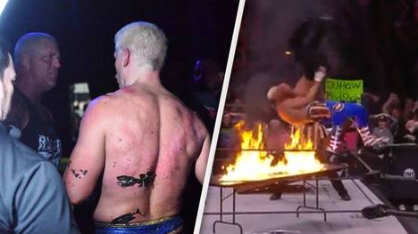 Cody Rhodes fügte sich bei AEW Dynamite mit einem Feuer-Stunt Brandwunden zu