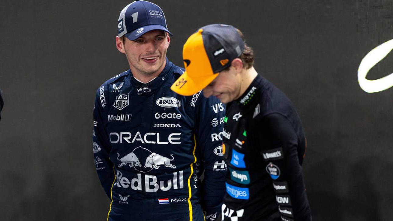 Max Verstappen (l.) ist Oscar Piastri auf den Fersen