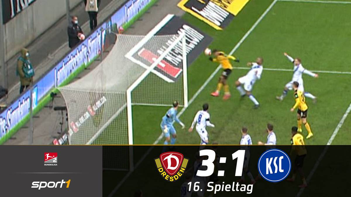 Dynamo Dresden – Karlsruher SC (3:1): Tore und Highlights | 2. Bundesliga