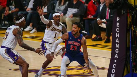 Derrick Rose (r.) könnte in der kommenden Saison für die Los Angeles Lakers auflaufen