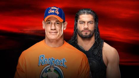 Bei WWE No Mercy 2017 bekommt es John Cena (l.) mit Roman Reigns zu tun